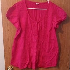 St. John's Bay Fuchsia Blouse